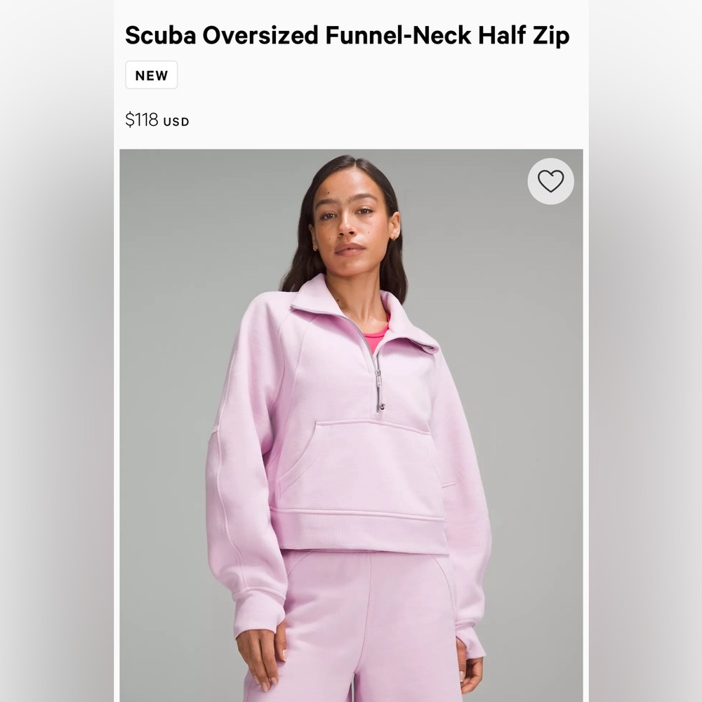 Lululemon Scuba Oversized Funnel-Neck Half Zip